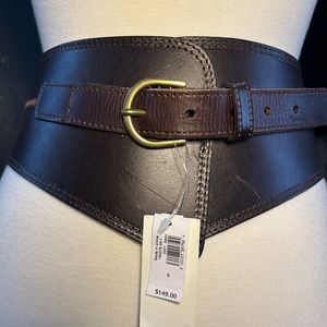Banana Republic Corset Belt- Chocolate Brown. Size Small. Cow Leather